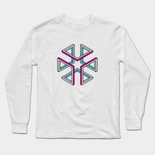 Abstract Cube Variant Long Sleeve T-Shirt